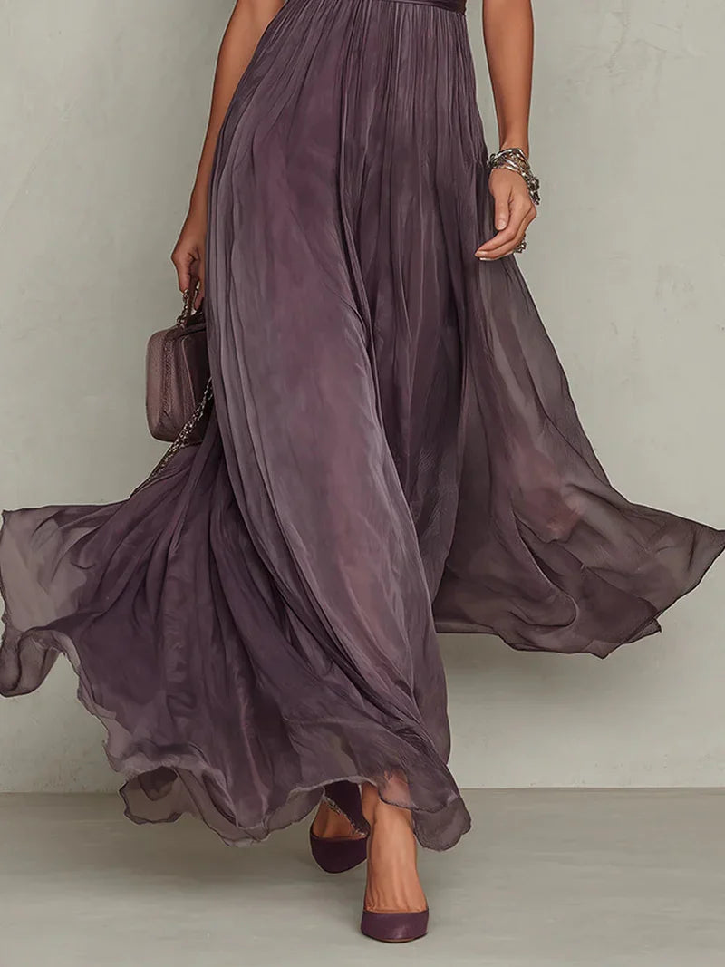 Fabiola Maxi Chiffon Morado