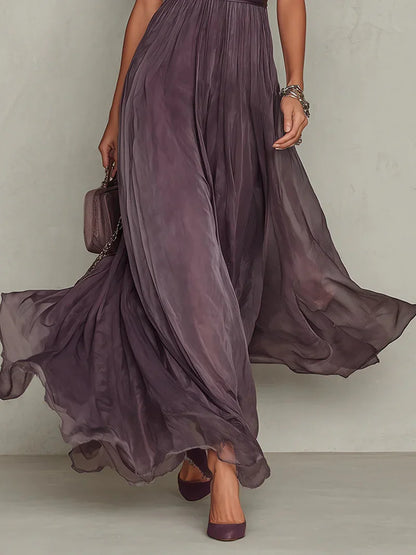 Fabiola Maxi Chiffon Morado