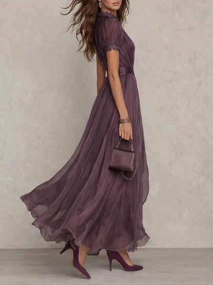 Fabiola Maxi Chiffon Morado
