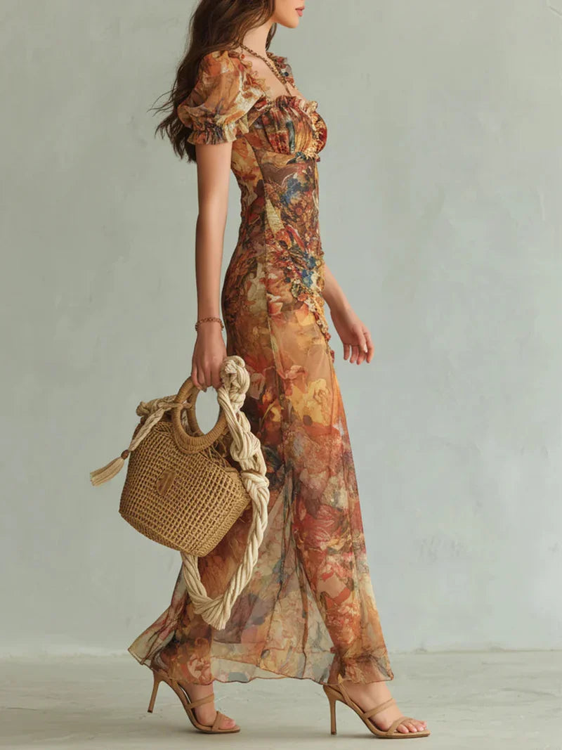 Miriam Maxi Bohemio Naranja