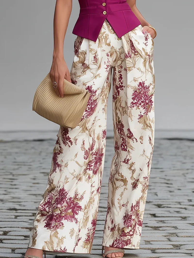 Malena Chaleco Rosa Floral