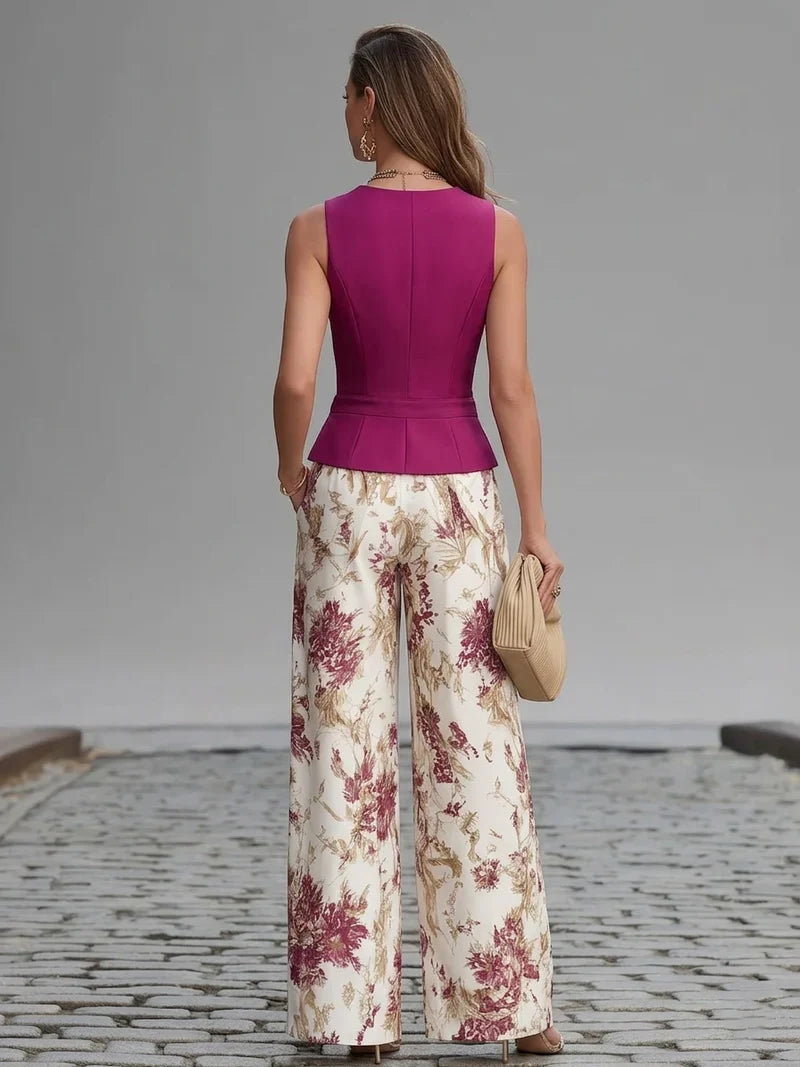 Malena Chaleco Rosa Floral