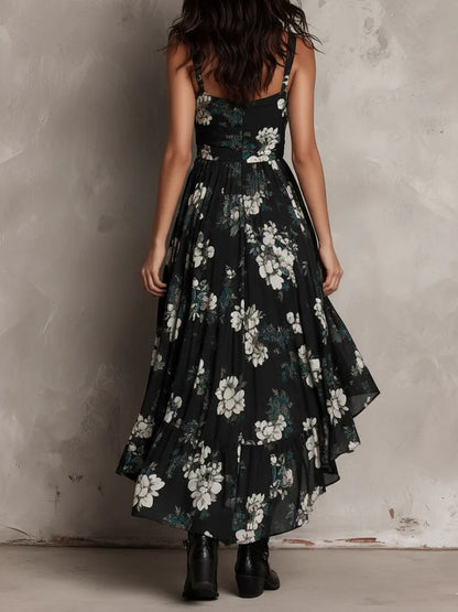 Sandra Maxi Floral Asimétrico