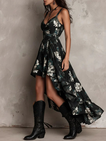 Sandra Maxi Floral Asimétrico