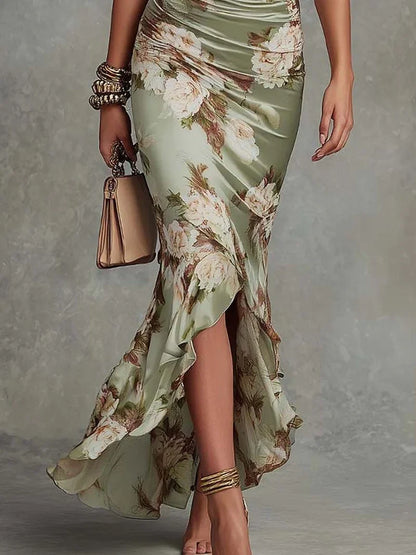 Valentina Maxi Satén Floral
