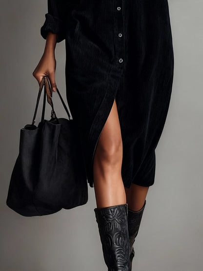 Esther | Vestido midi amplio con doble bolsillo