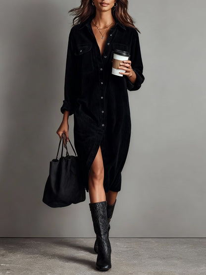 Esther | Vestido midi amplio con doble bolsillo