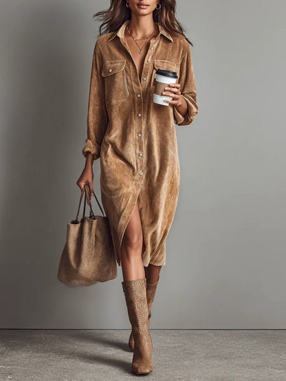 Esther | Vestido midi amplio con doble bolsillo