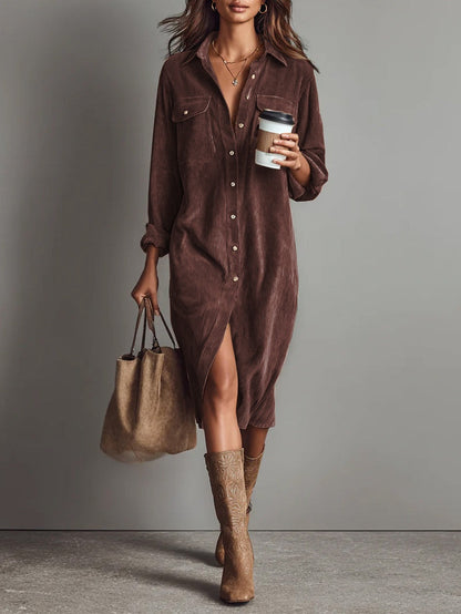 Esther | Vestido midi amplio con doble bolsillo