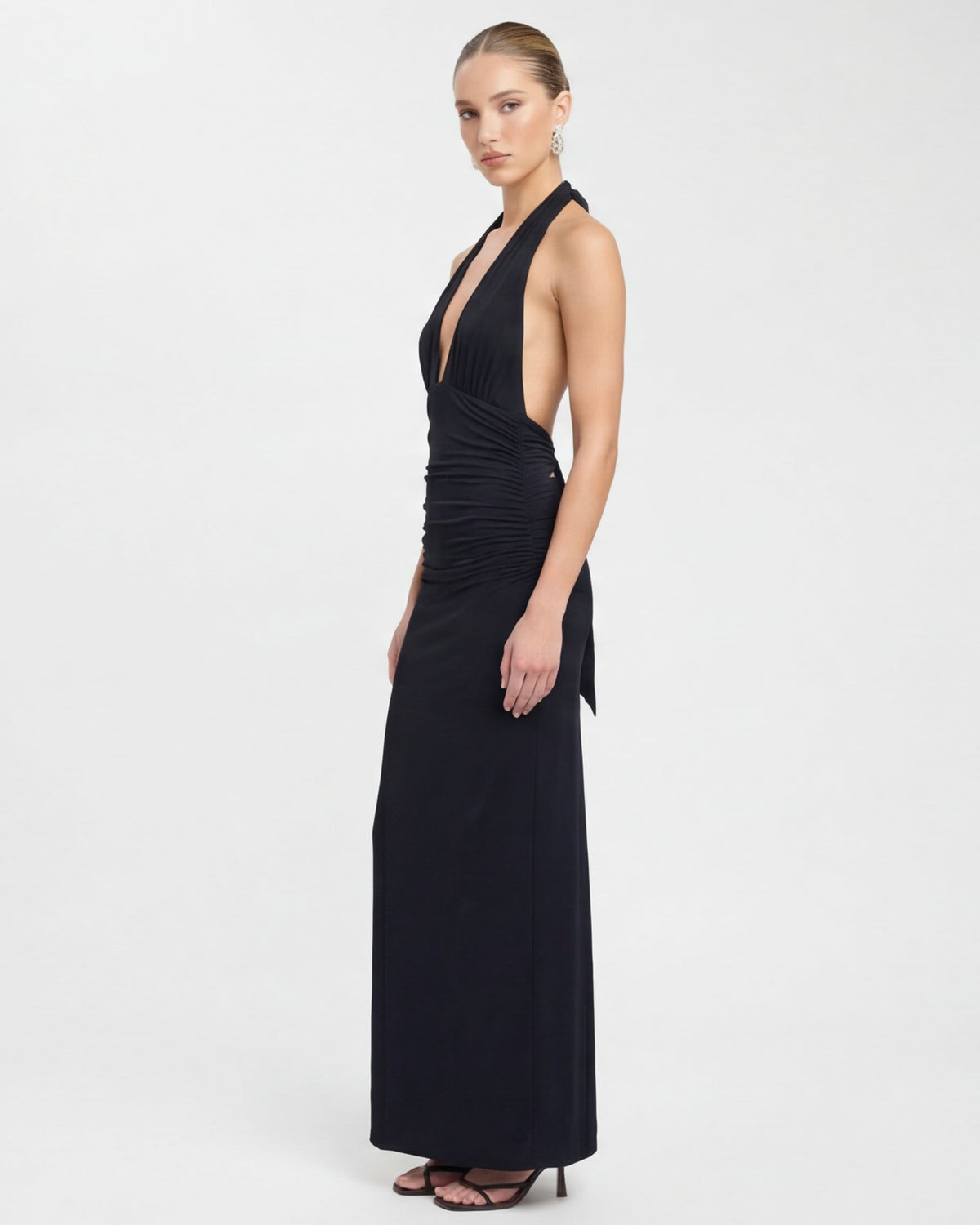 Lorena | Vestido Maxi Halter con Espalda Abierta