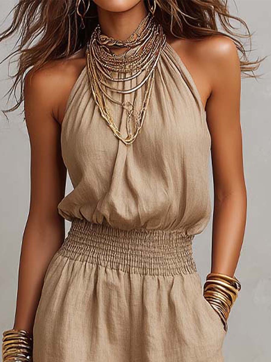 Javiera | Enterito halter de pierna ancha