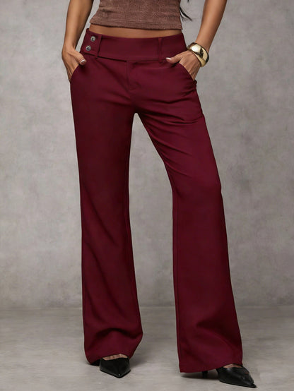 Inés | Pantalón ancho de tiro alto - Valeria Llorente