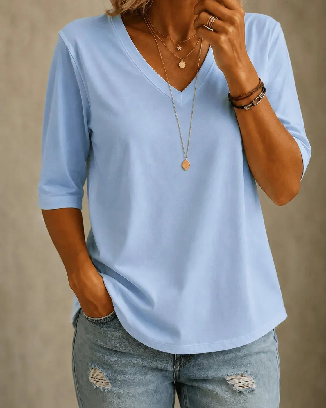 Serena | Camiseta clásica de cuello en V