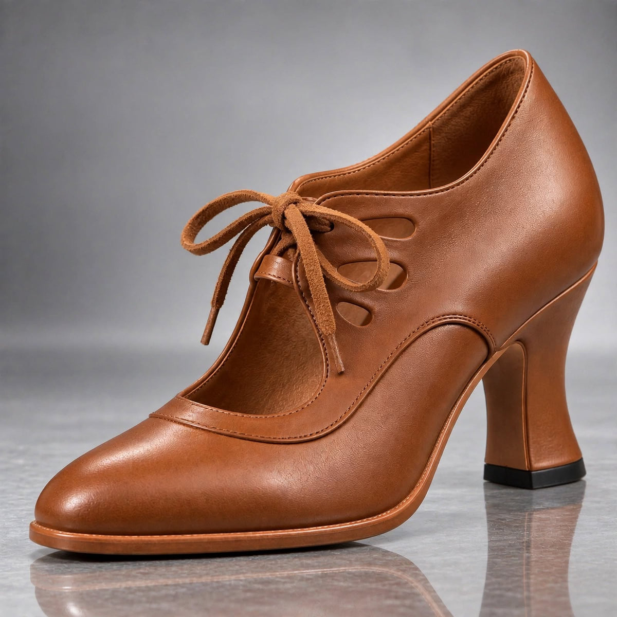 Amparo | Tacones de piel con cordones