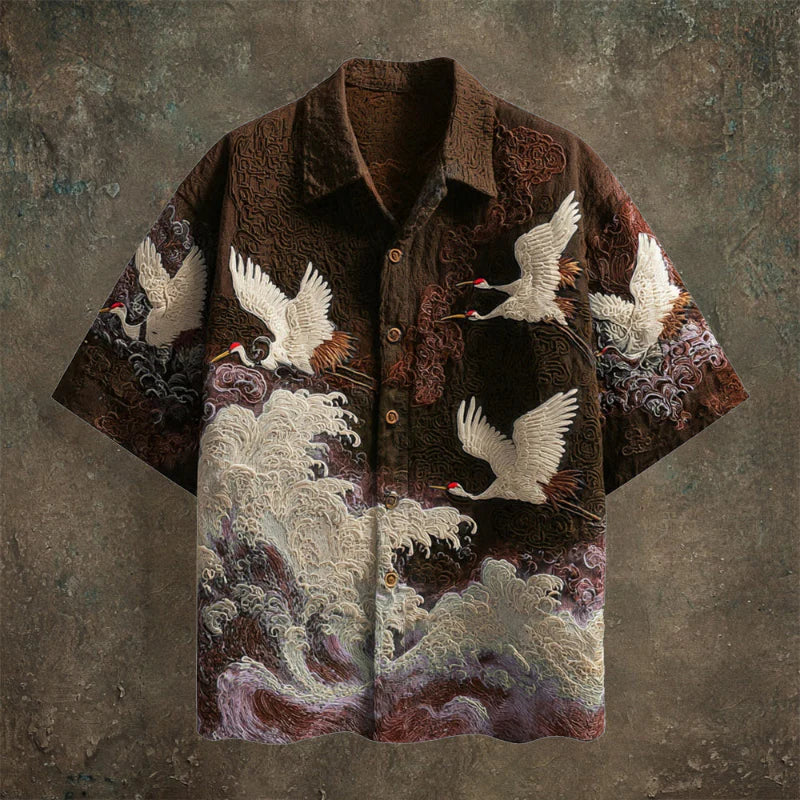 Felipe | Camisa de verano con diseño de grullas