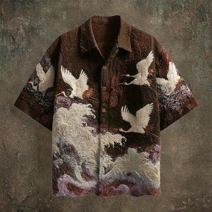 Felipe | Camisa de verano con diseño de grullas