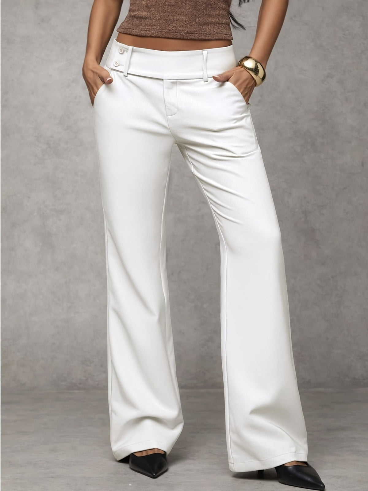 Inés | Pantalón ancho de tiro alto - Valeria Llorente