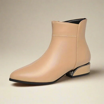 Lara | Botas de piel con tacón ancho