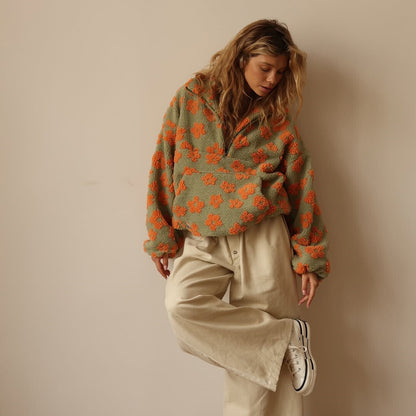 Victoria | Jersey de forro polar floral