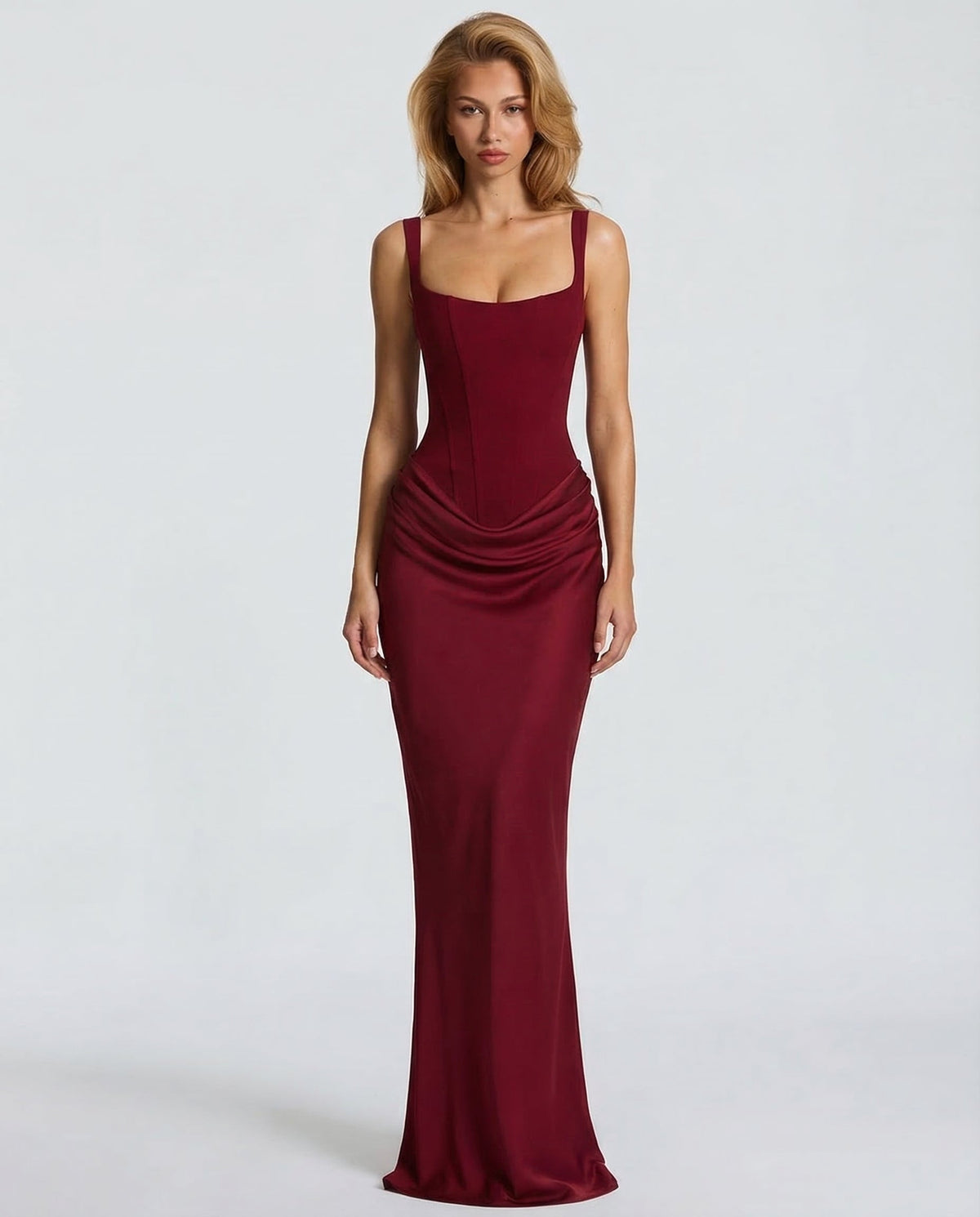 Claudia | Vestido Maxi Silueta Reloj de Arena