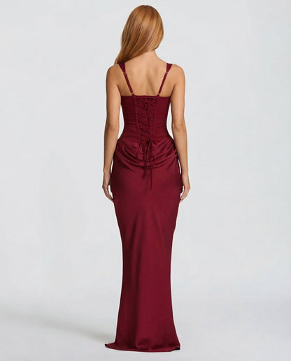 Alba | Vestido Maxi Reloj de Arena Drapeado