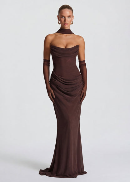 Ana | Vestido Maxi Drapeado Entallado