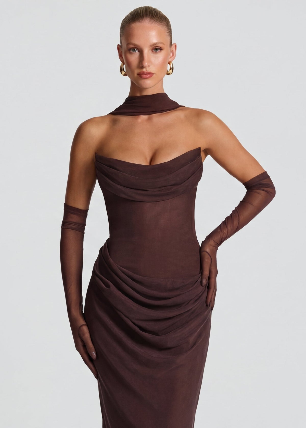 Ana | Vestido Maxi Drapeado Entallado