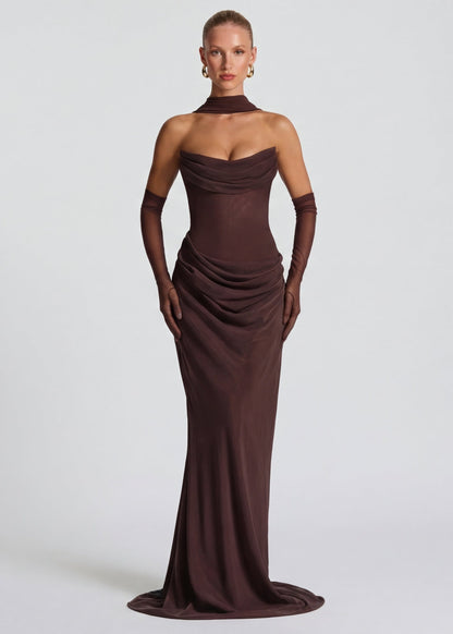 Ana | Vestido Maxi Drapeado Entallado