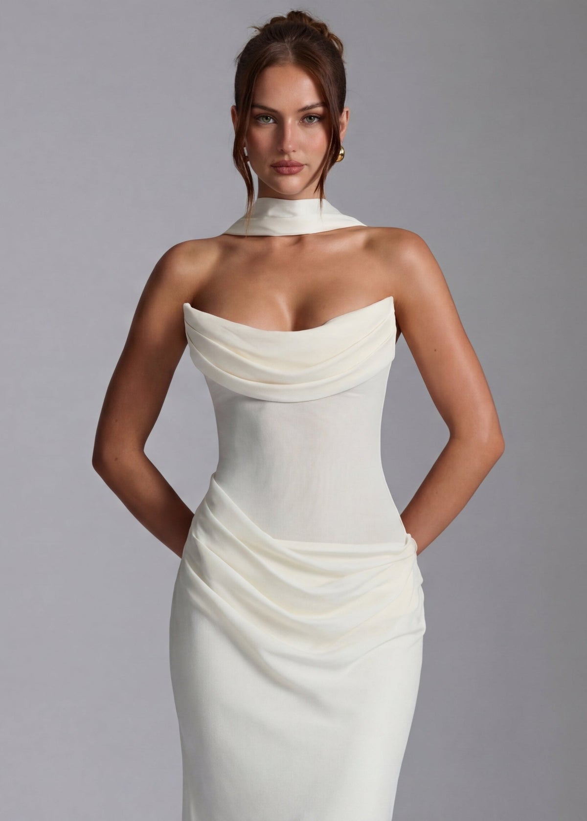 Ana | Vestido Maxi Drapeado Entallado