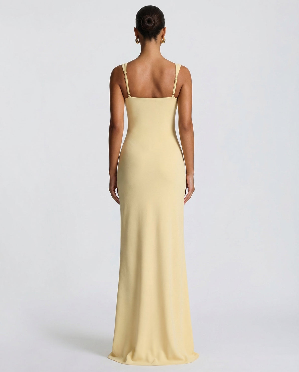 María | Vestido Maxi Escote Cuadrado con Abertura