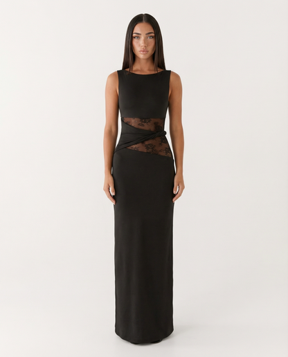 Beatriz | Vestido Maxi con Encaje y Transparencias