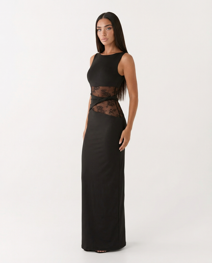 Beatriz | Vestido Maxi con Encaje y Transparencias