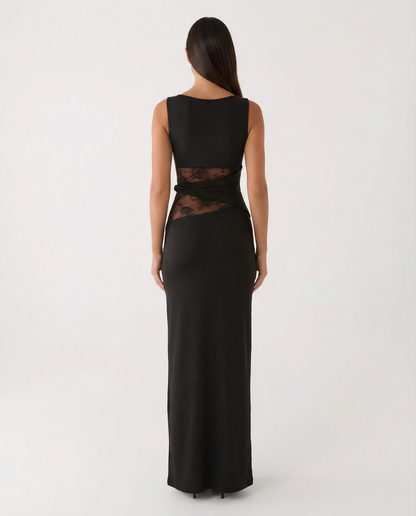 Beatriz | Vestido Maxi con Encaje y Transparencias
