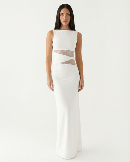 Beatriz | Vestido Maxi con Encaje y Transparencias
