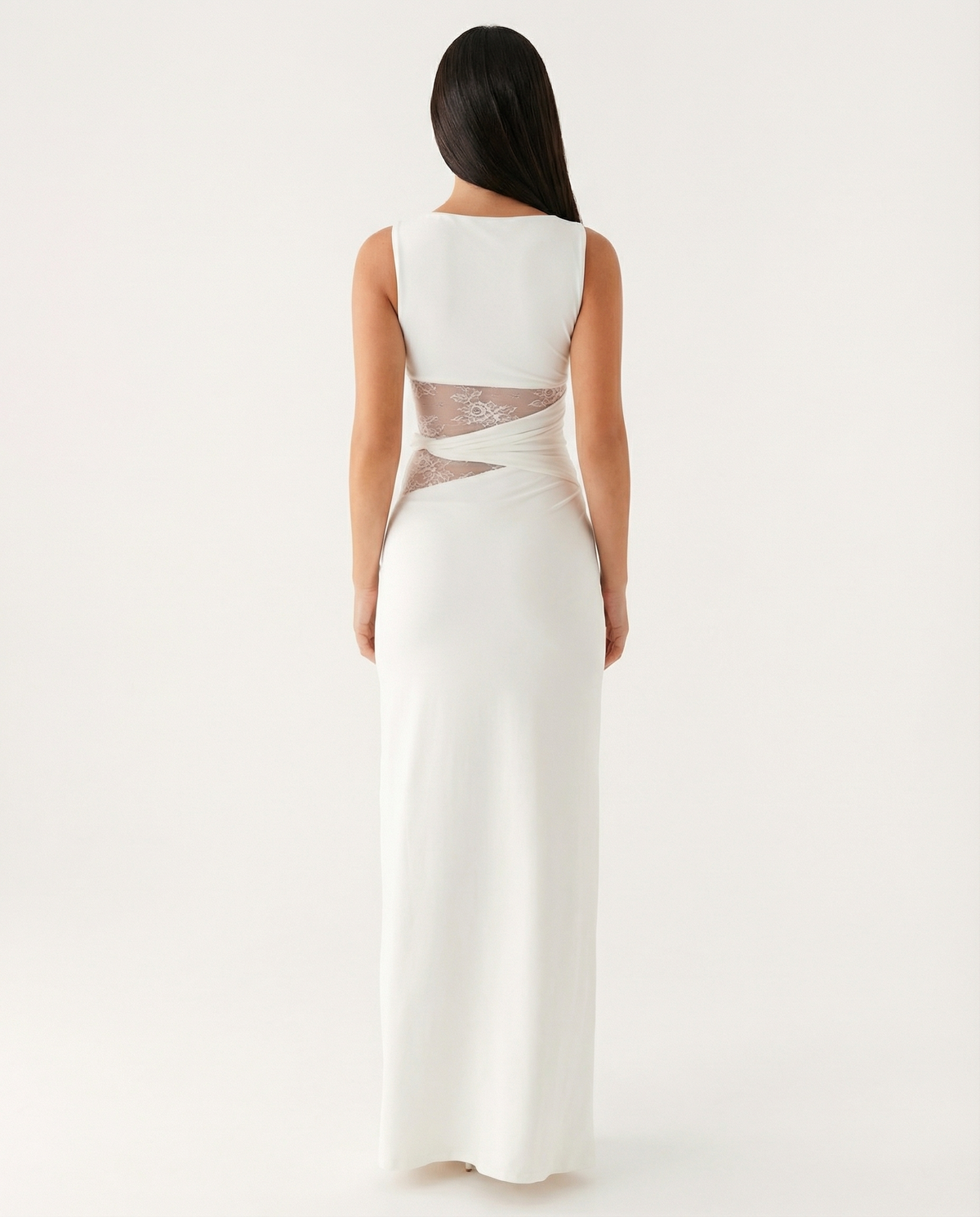 Beatriz | Vestido Maxi con Encaje y Transparencias