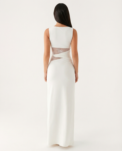 Beatriz | Vestido Maxi con Encaje y Transparencias