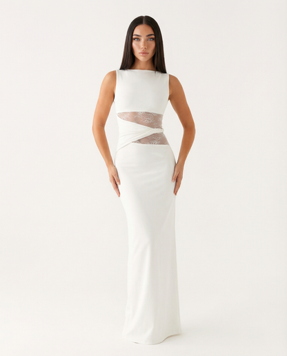 Beatriz | Vestido Maxi con Encaje y Transparencias