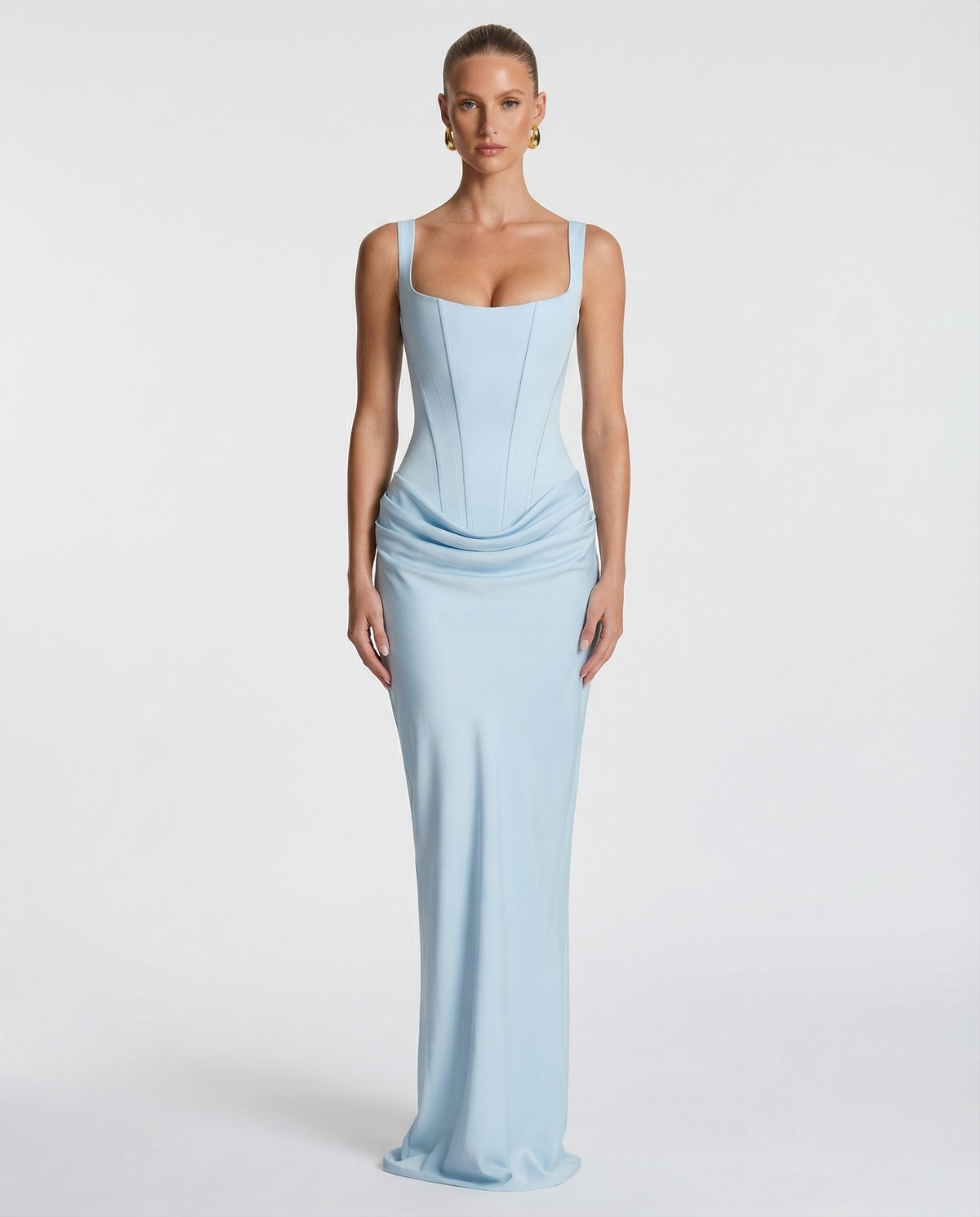 Alba | Vestido Maxi Reloj de Arena Drapeado