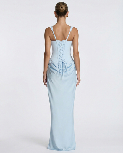 Alba | Vestido Maxi Reloj de Arena Drapeado