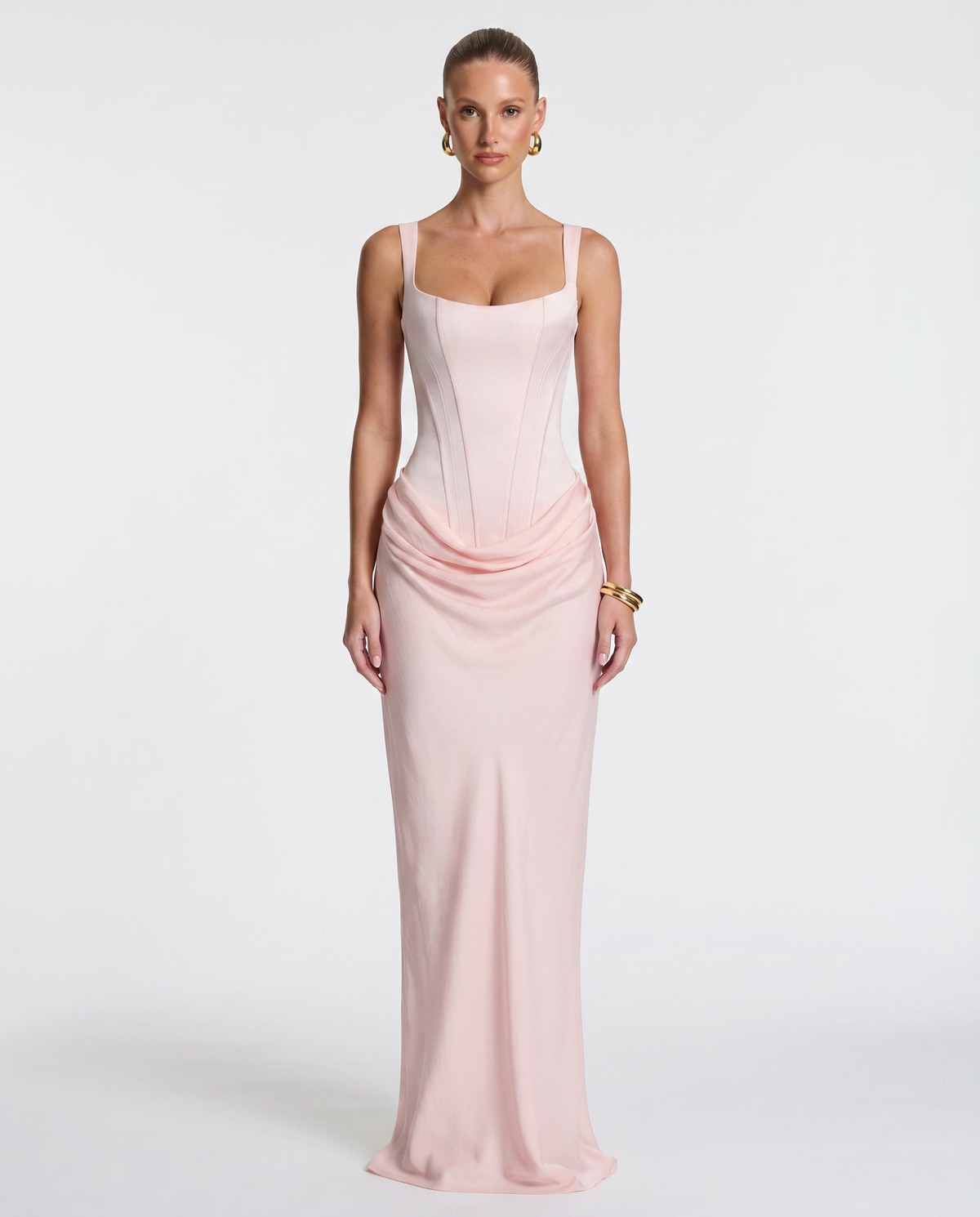 Alba | Vestido Maxi Reloj de Arena Drapeado