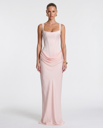 Alba | Vestido Maxi Reloj de Arena Drapeado