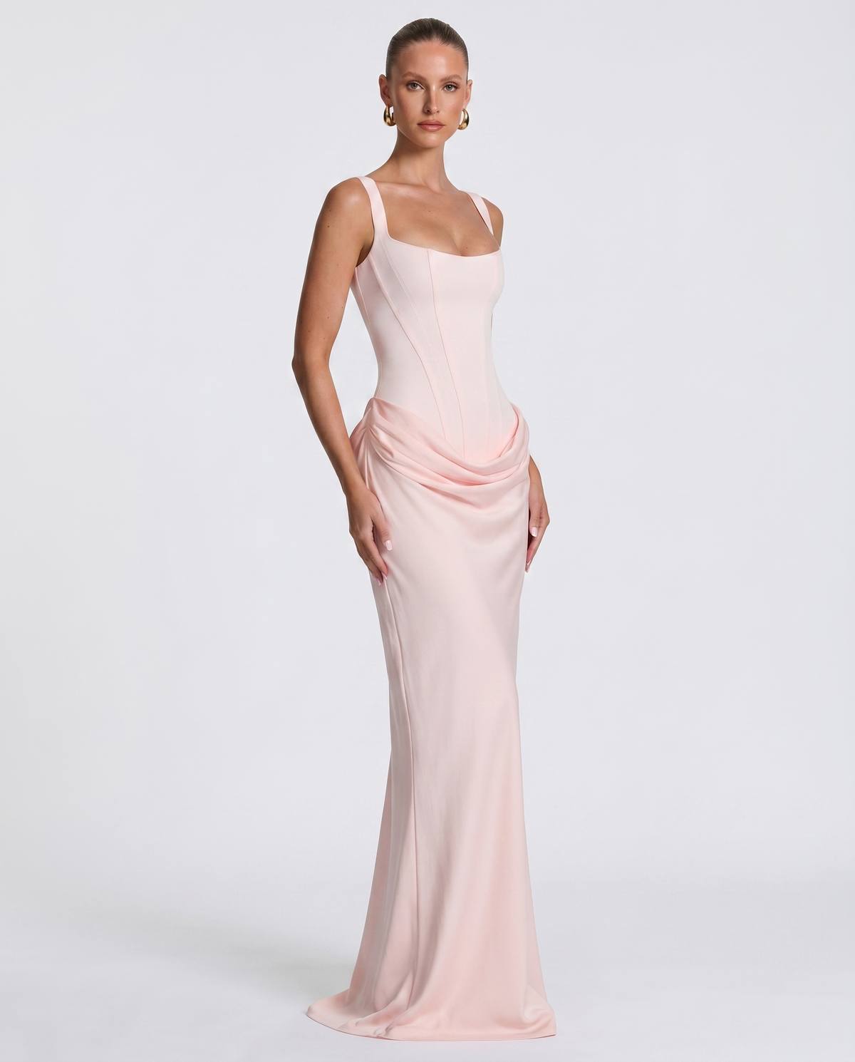 Alba | Vestido Maxi Reloj de Arena Drapeado