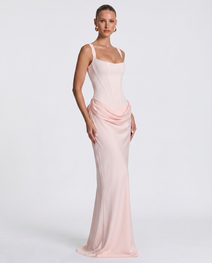 Alba | Vestido Maxi Reloj de Arena Drapeado