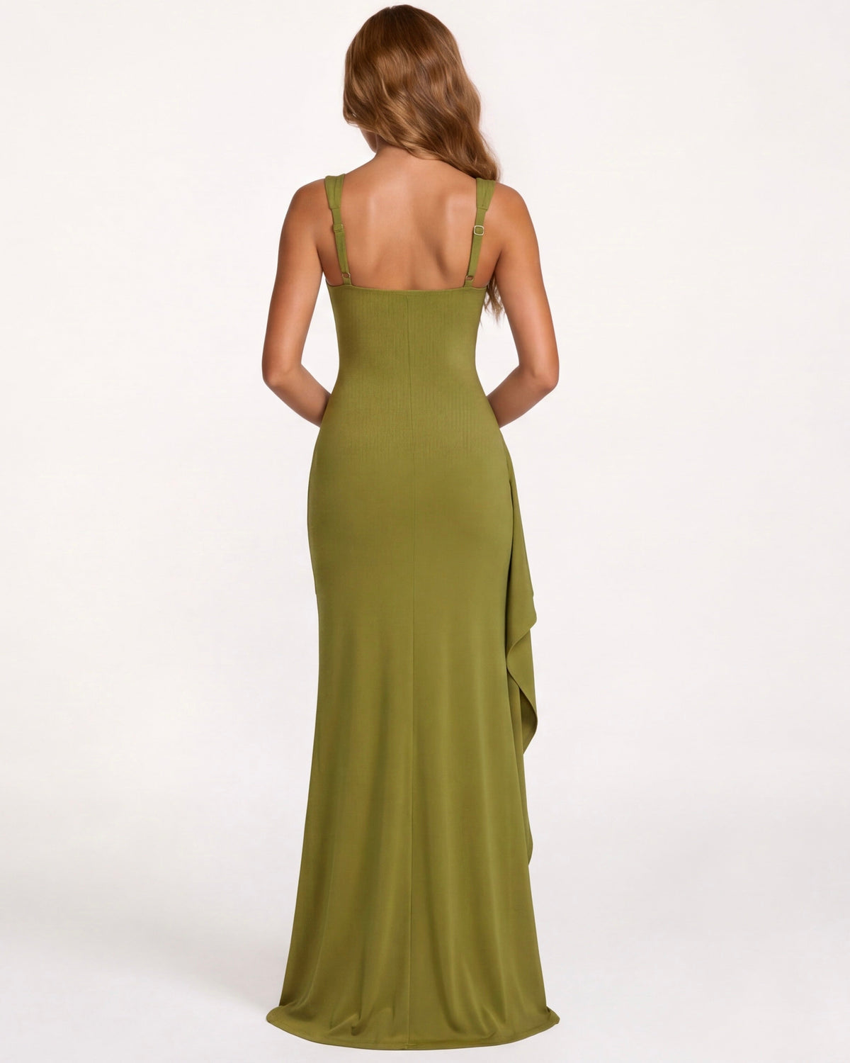 María | Vestido Maxi Escote Cuadrado con Abertura