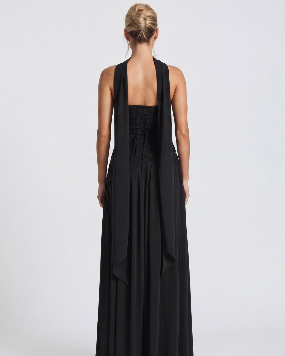 Carmen | Vestido Maxi Palabra de Honor con Pañuelo