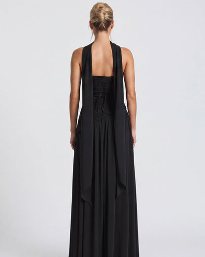Carmen | Vestido Maxi Palabra de Honor con Pañuelo