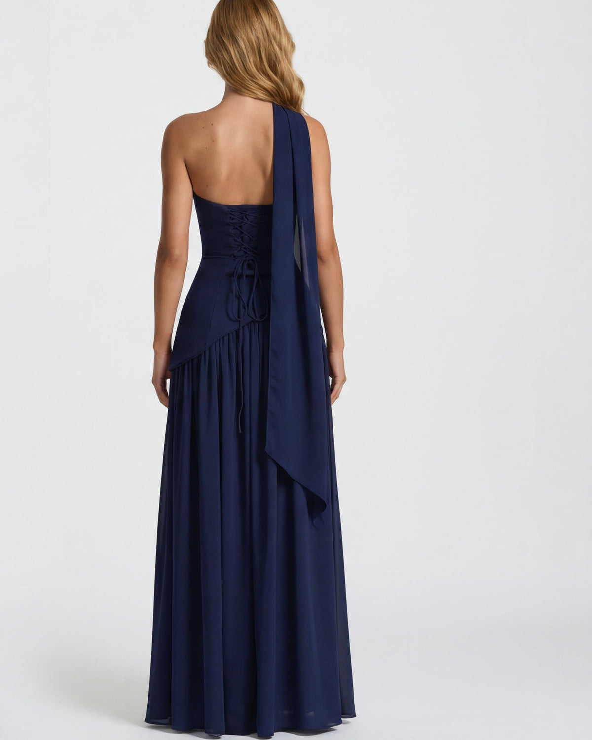 Carmen | Vestido Maxi Palabra de Honor con Pañuelo