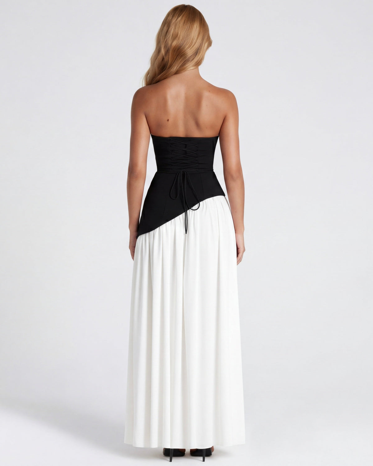 Carmen | Vestido Maxi Palabra de Honor con Pañuelo