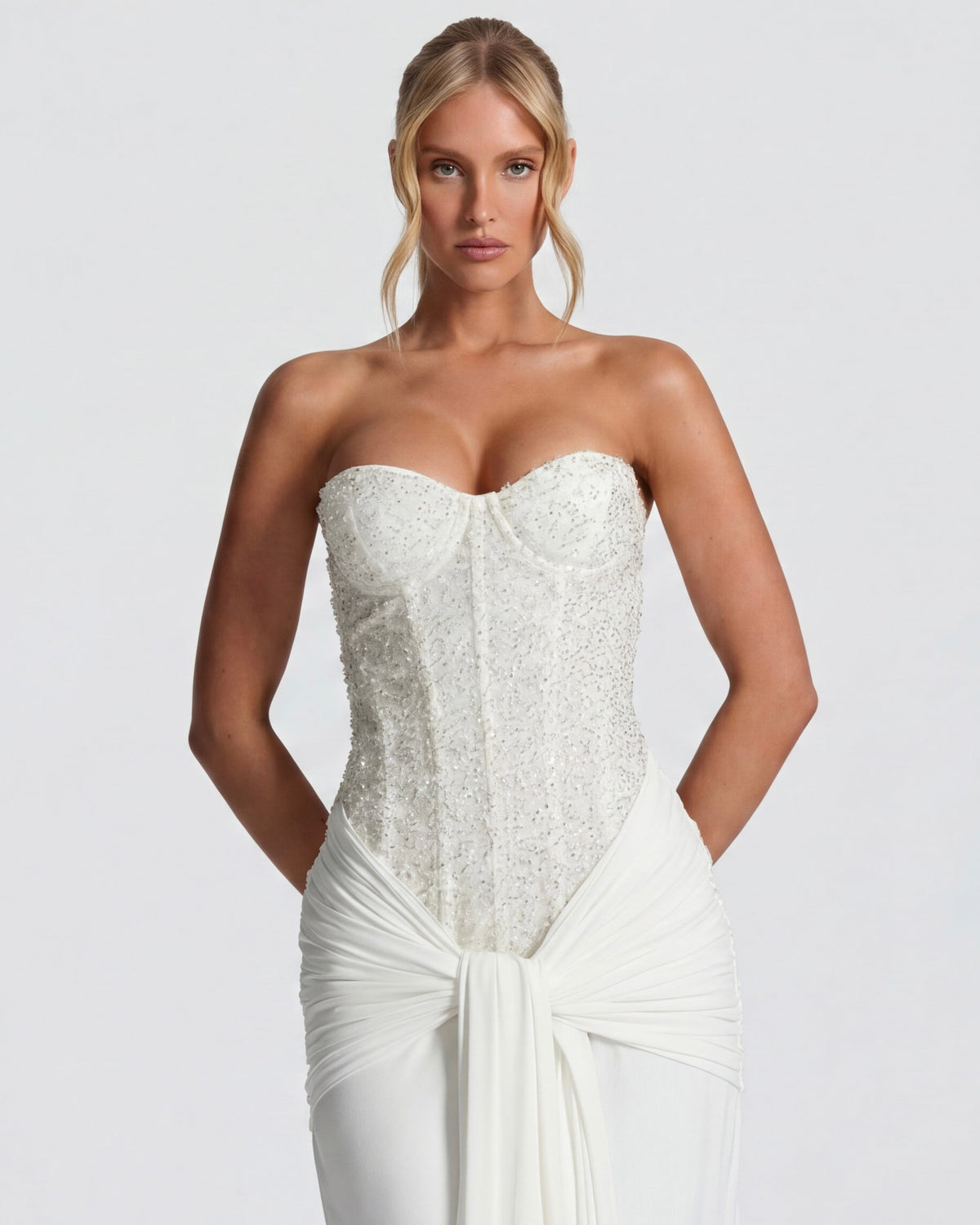 Paula | Vestido Maxi Corsé con Brillos