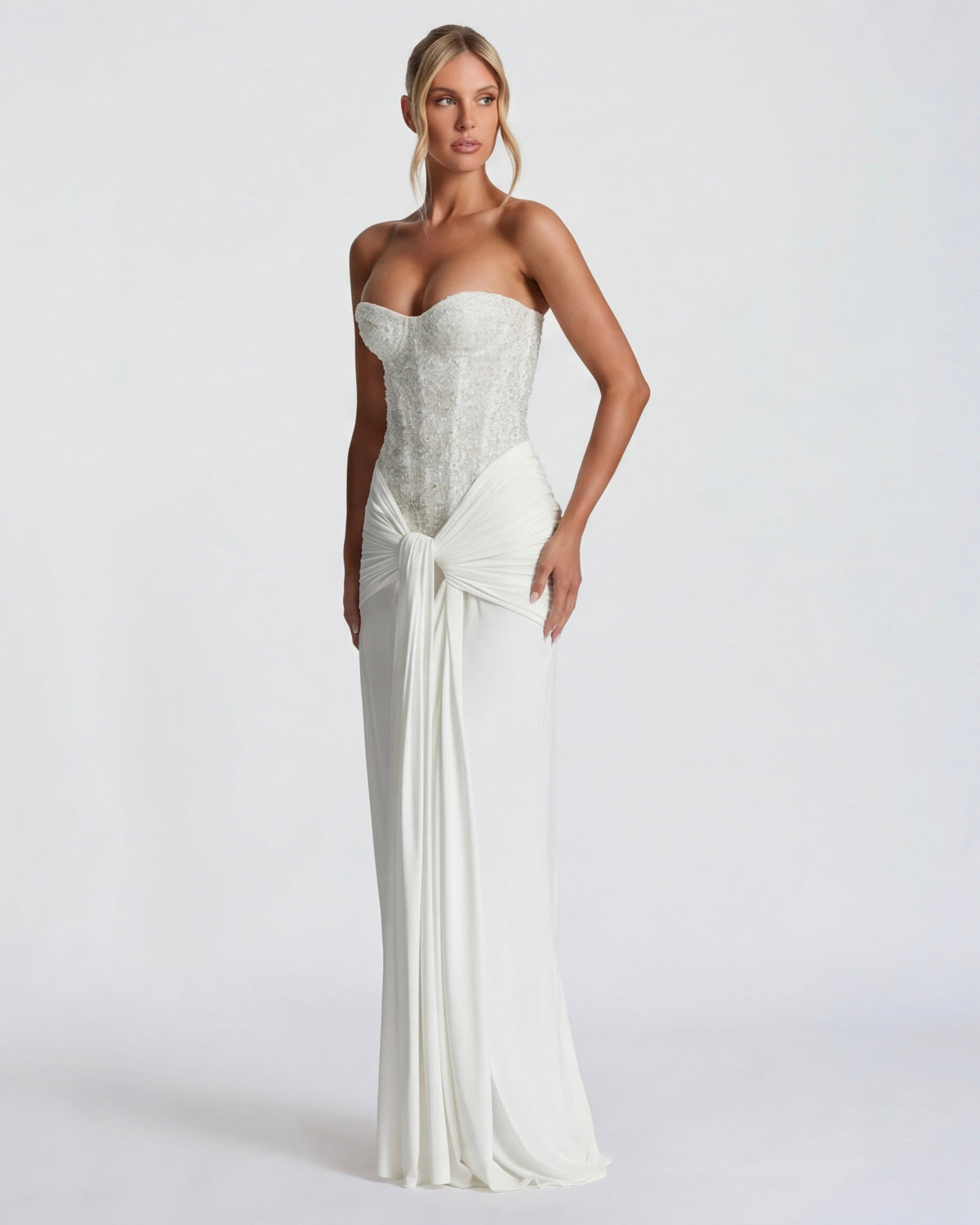 Paula | Vestido Maxi Corsé con Brillos